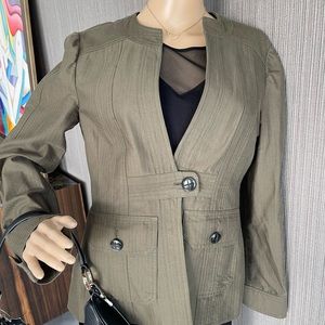 Nennette Lepore olive blazer